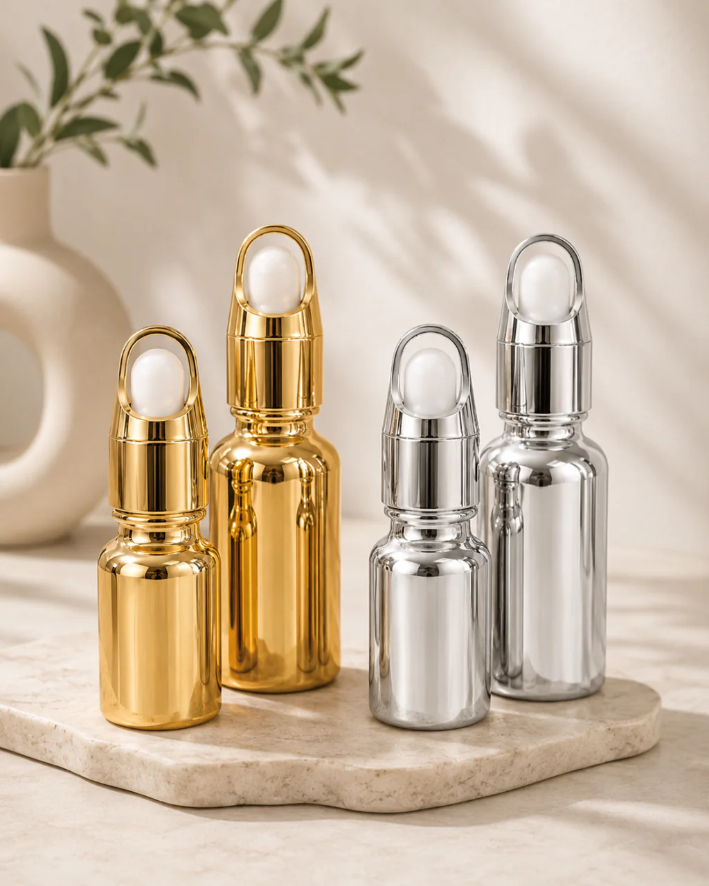 Frasco Dropper Gold/Silver